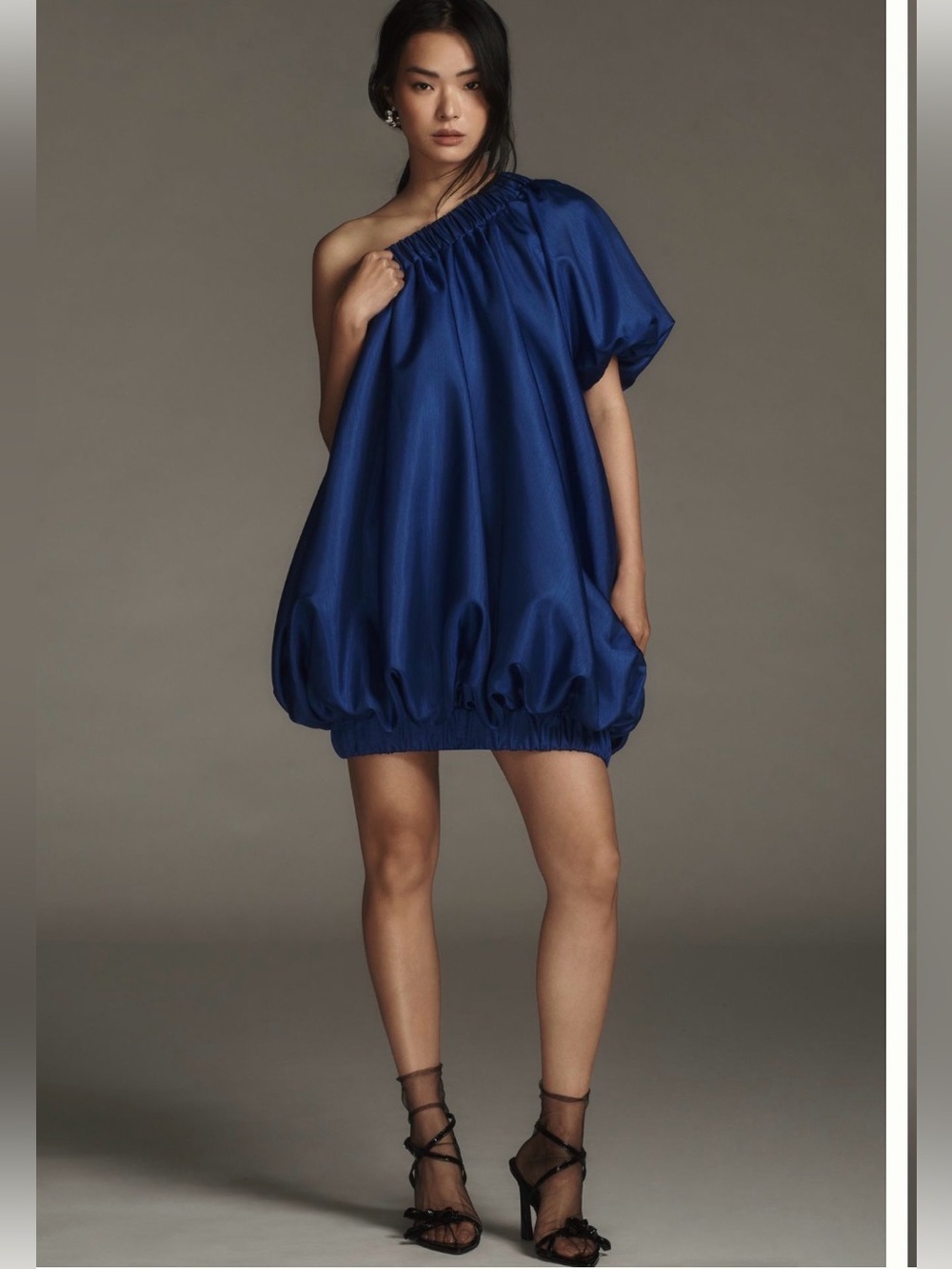 NWT Sunday in Brooklyn one shoulder blue mini bubble dress in size small
